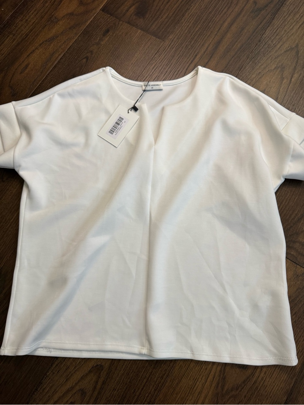 Women’s Short Sleeve Crewneck Top - White